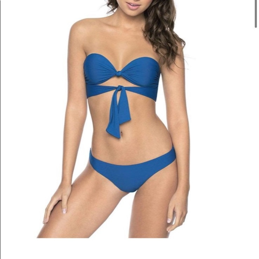 Pilyq basic ruched full coverage bottoms size M